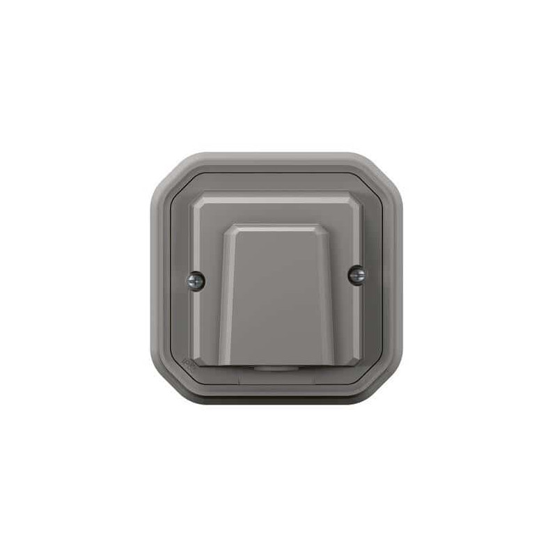 Sortie de câble 16A encastrée Gris Plexo