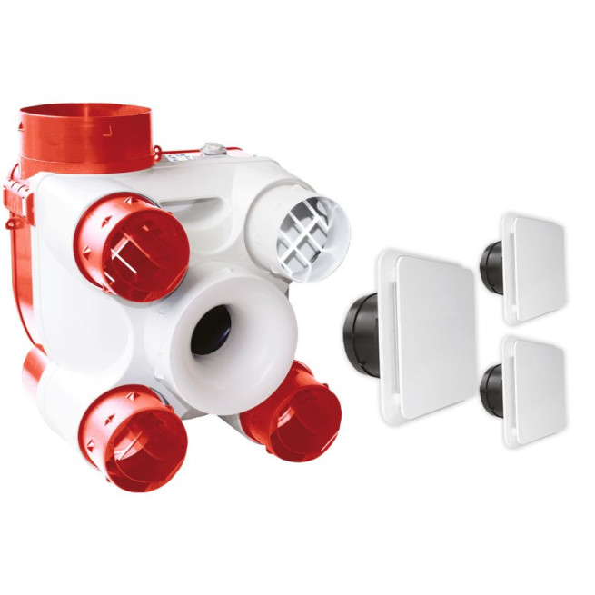 Kit VMC DECO DHU K S&P Unelvent – VMC hygro automatique jusqu’à 4 sanitaires