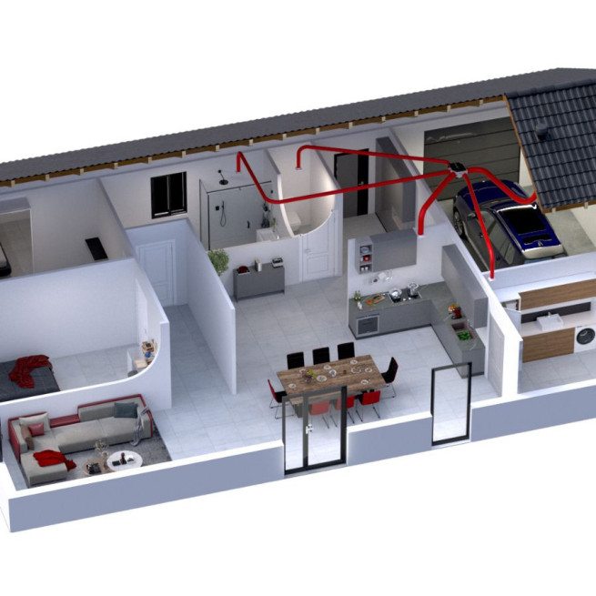 Kit VMC OCTEO AUTO DHU S&P Unelvent – VMC intelligente jusqu’à 6 sanitaires