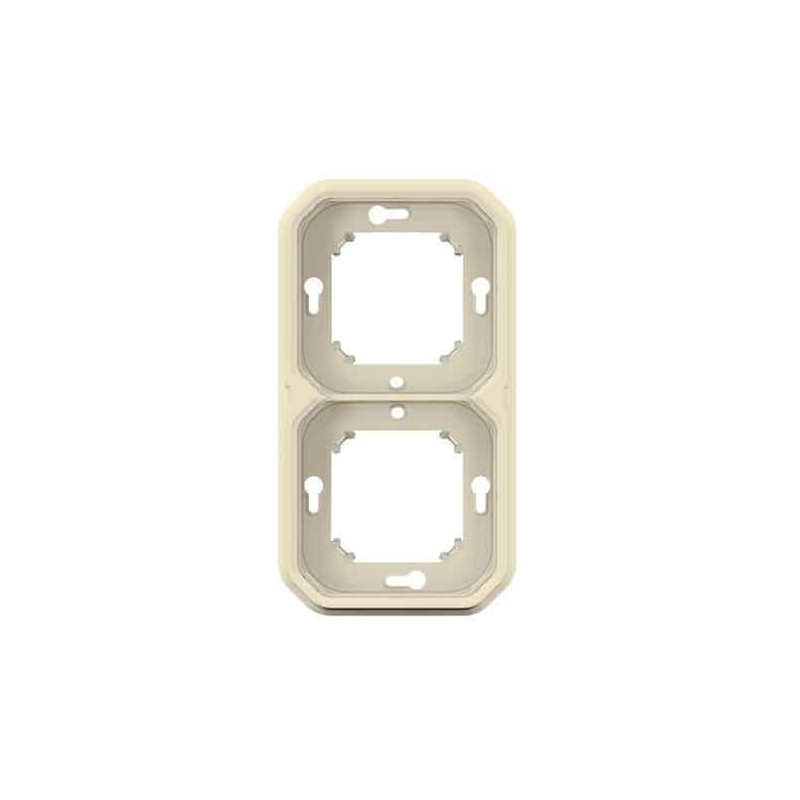 Support plaque 2 postes Sable Plexo