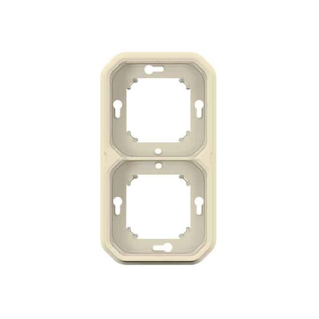 Support plaque 2 postes Sable Plexo