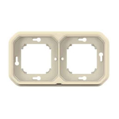 Support plaque 2 postes Sable Plexo