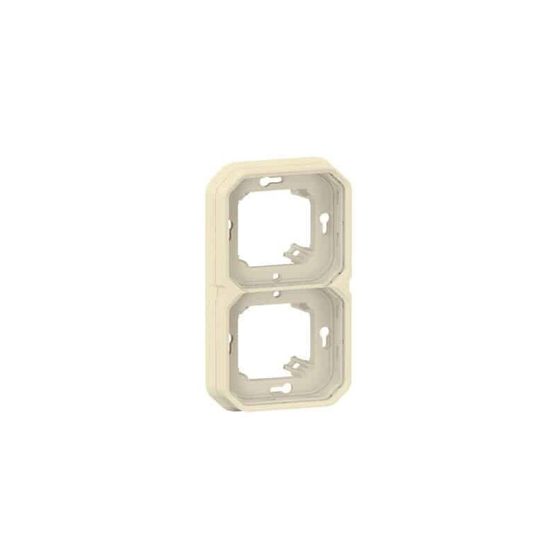 Support plaque 2 postes Sable Plexo