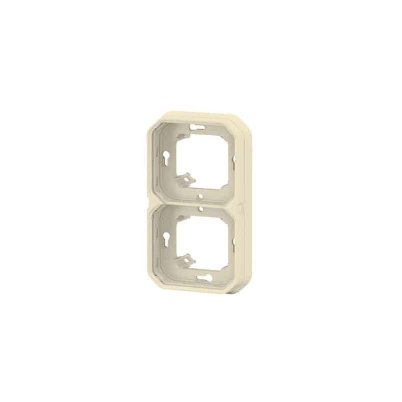 Support plaque 2 postes Sable Plexo
