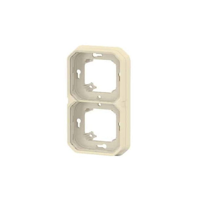Support plaque 2 postes Sable Plexo