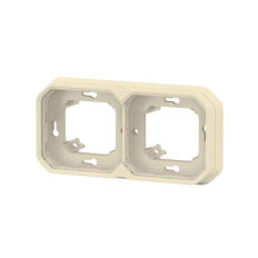 Support plaque 2 postes Sable Plexo