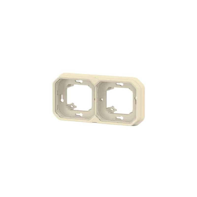 Support plaque 2 postes Sable Plexo