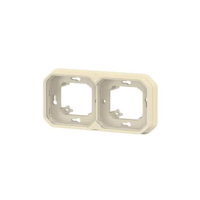 Support plaque 2 postes Sable Plexo