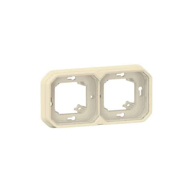 Support plaque 2 postes Sable Plexo