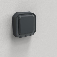 Prise 2P+T encastrée Anthracite Plexo