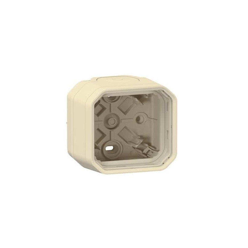 Boîtier saillie 1 poste Sable Plexo