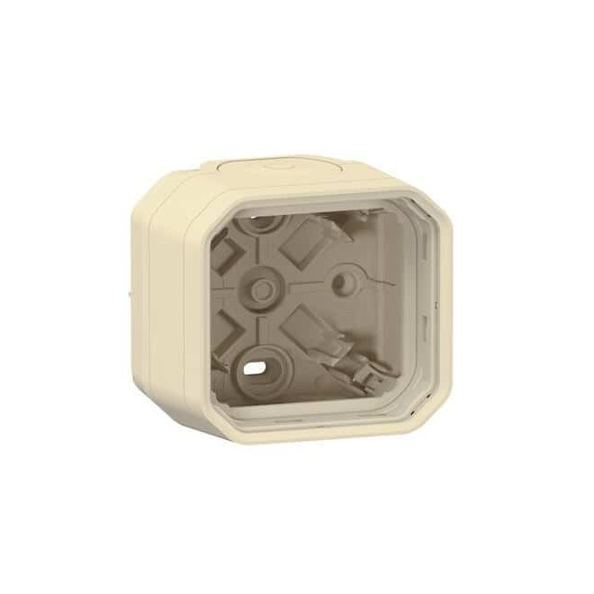 Boîtier saillie 1 poste Sable Plexo