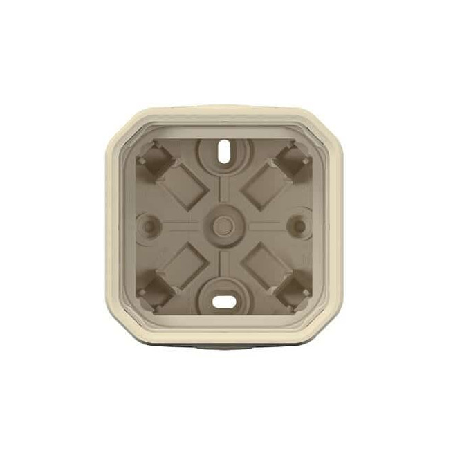 Boîtier saillie 1 poste Sable Plexo