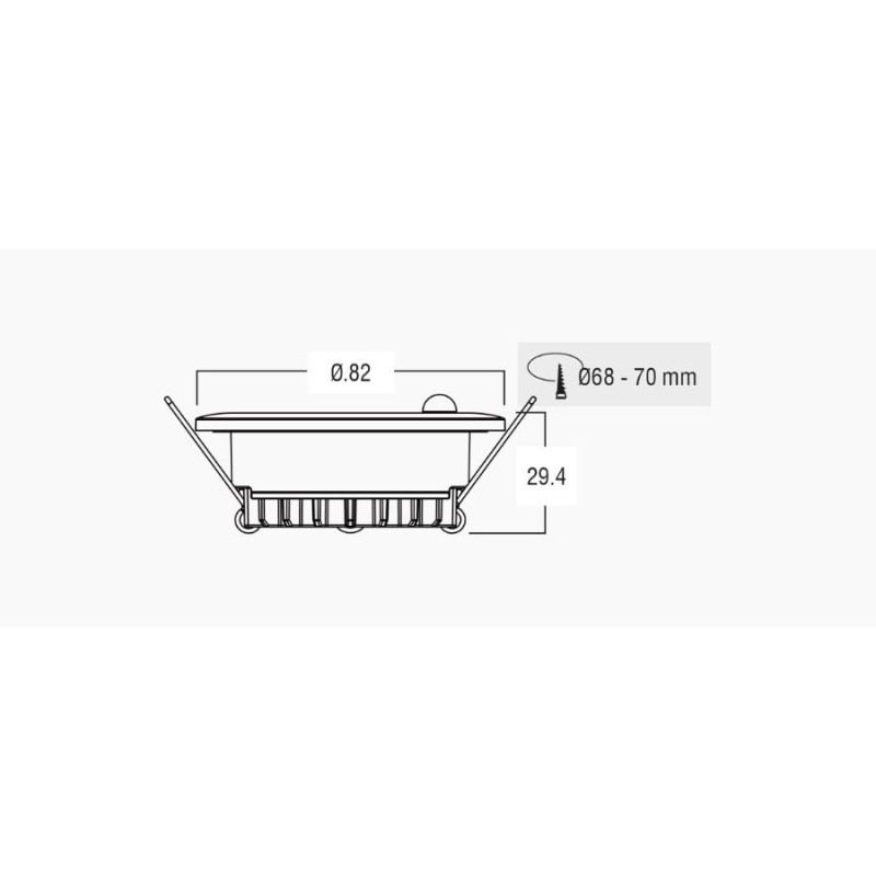 Downlight LED REDA-MG 6W CCT avec détecteur IR IP65 – Airis LED