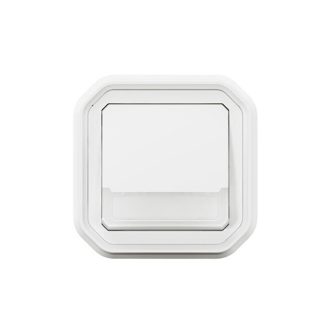 Poussoir NO-NF lumineux porte-étiquette Plexo