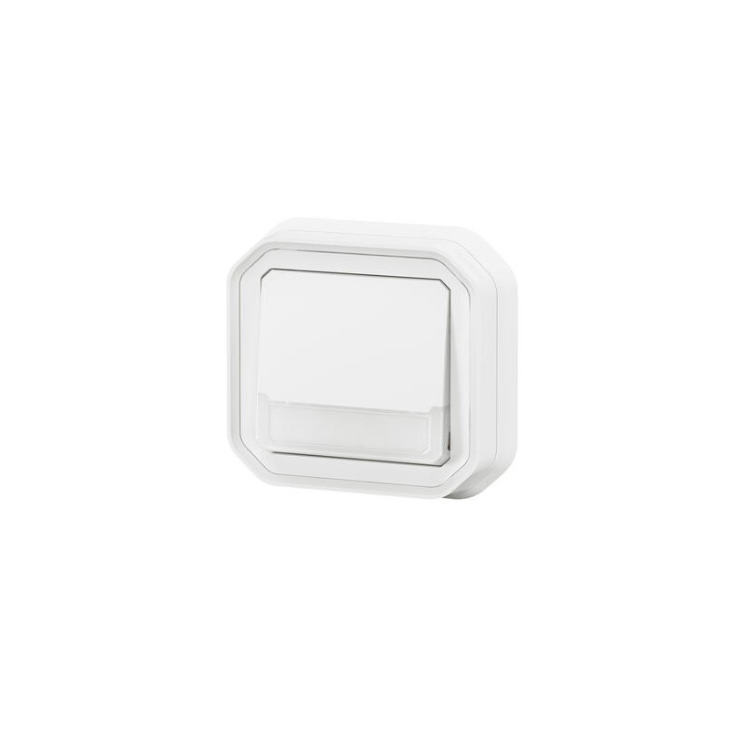 Poussoir NO-NF lumineux porte-étiquette Plexo