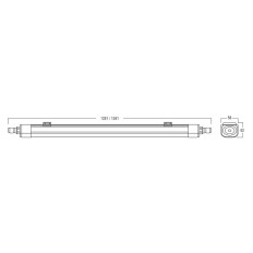 Réglette LED étanche ALVIK 50W CCT Airis LED – Luminaire IP65 1500 mm