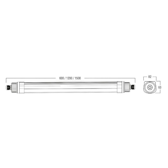 Réglette LED étanche RENO 1200 mm avec détection hyperfréquence – Airis LED