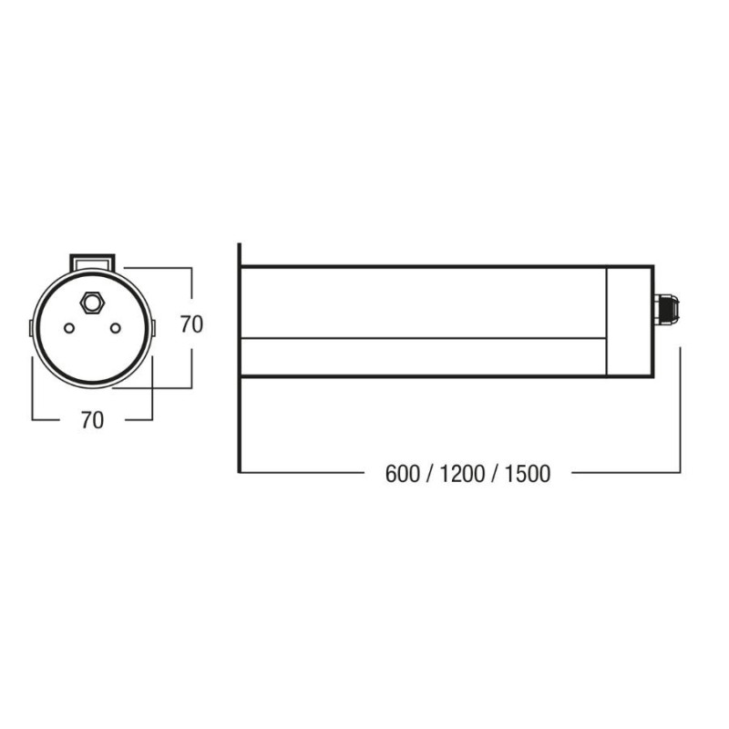 Réglette LED tubulaire PRO 1500 mm 28-48W ajustable – Airis LED