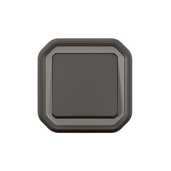 Interrupteur va-et-vient 10AX Anthracite Plexo