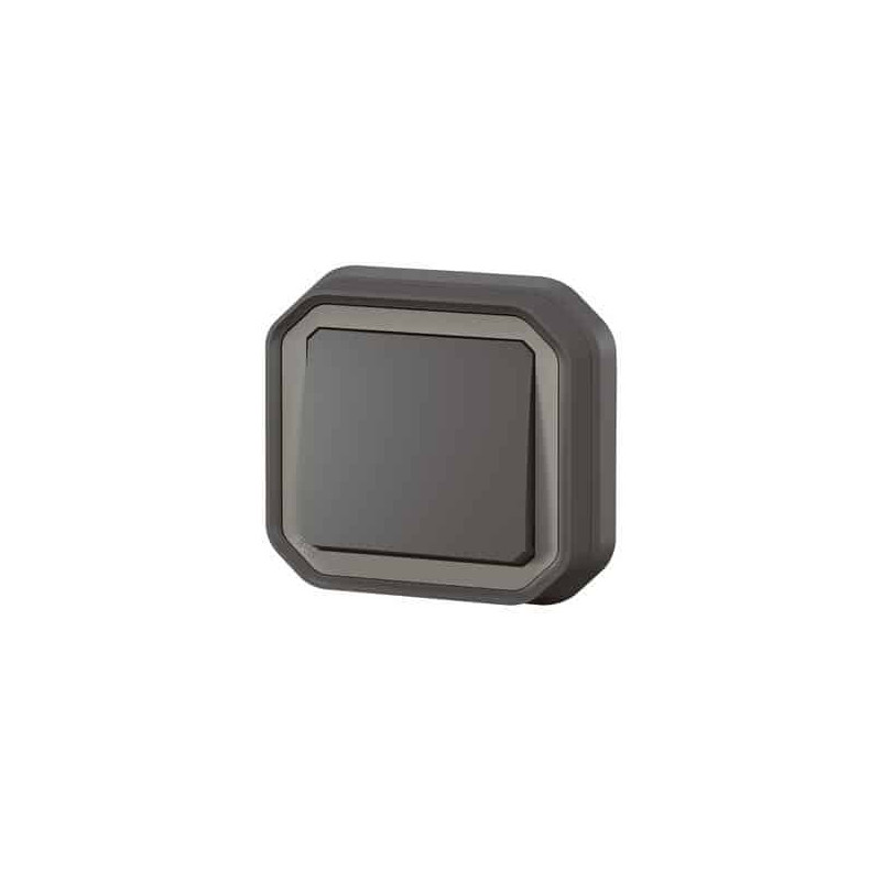 Interrupteur va-et-vient 10AX Anthracite Plexo