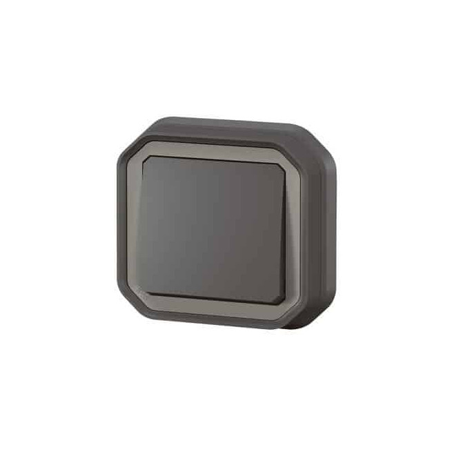 Interrupteur va-et-vient 10AX Anthracite Plexo