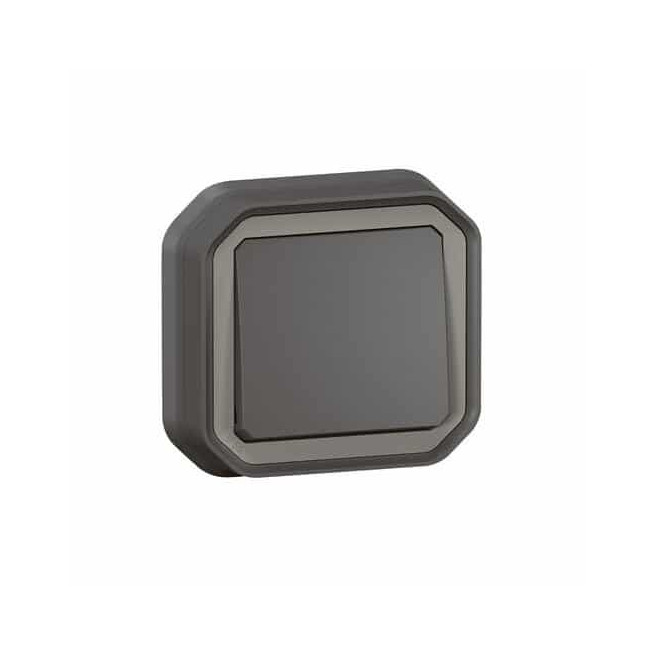 Interrupteur va-et-vient 10AX Anthracite Plexo