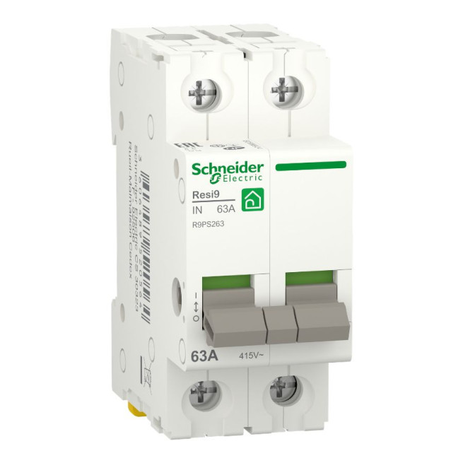 Interrupteur sectionneur Schneider Resi9 R9PS263 63A 2P – Coupure électrique sécurisée