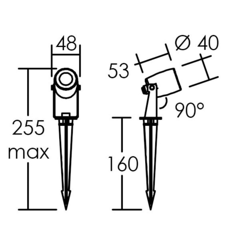 Kit 3 projecteurs LED solaires 3x1,5W 40 lm IP65 piquet Aric Cotti