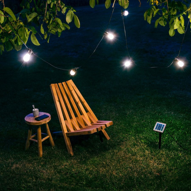 Guirlande LED solaire 5,4 m IP44 avec panneau solaire Bailey