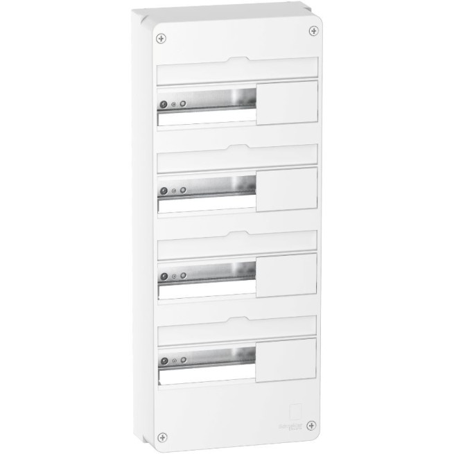 Coffret électrique Schneider Resi9 4 rangées 13 modules blanc R9H13404
