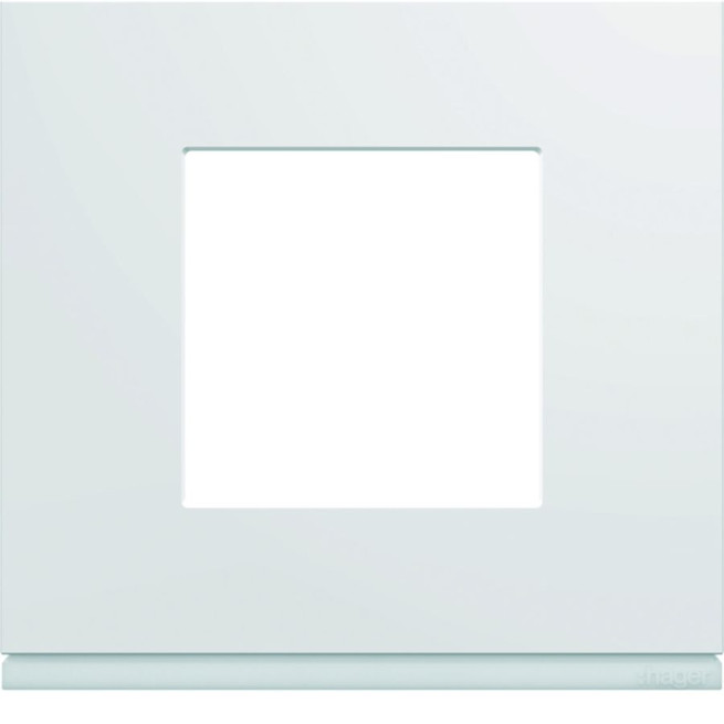 Plaque de finition 1 poste Hager Gallery Pure blanc ou Nuit noir WXP0002 WXP0202