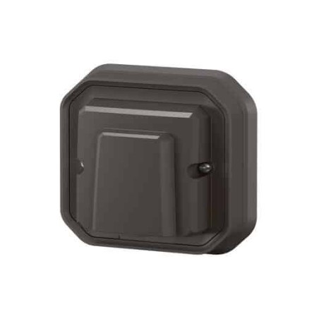 Sortie de câble étanche avec bornier Plexo 20A IP55 livrée complète pour fixation en encastré - anthracite