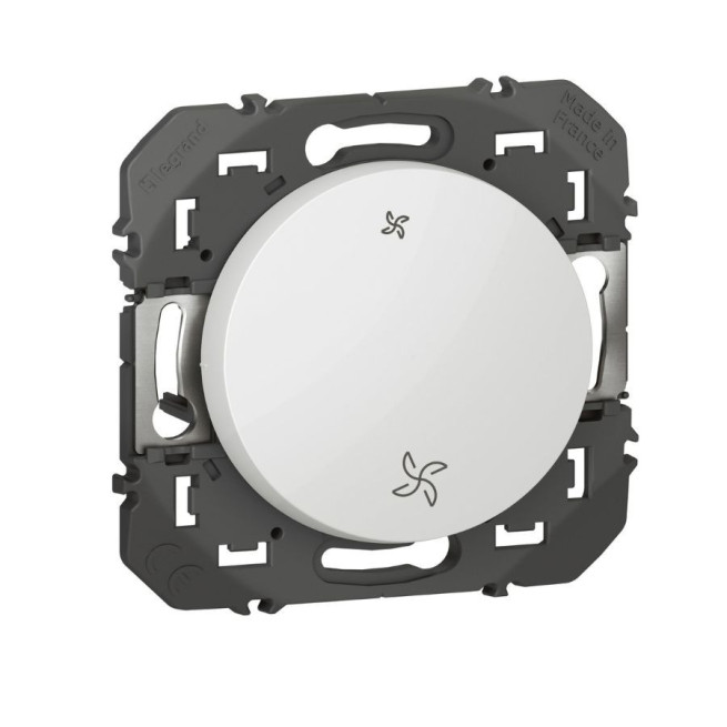 Poussoir VMC Dooxie Legrand 2 positions blanc aluminium