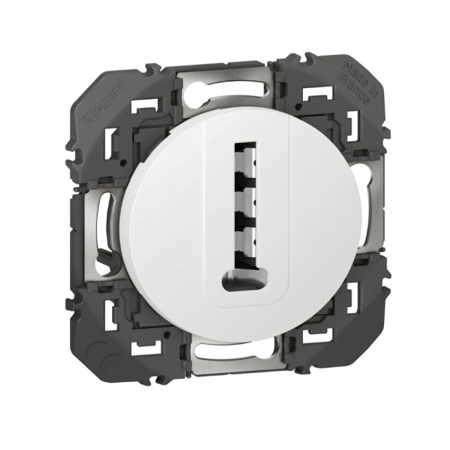 Prise téléphone en T Dooxie Legrand blanc aluminium