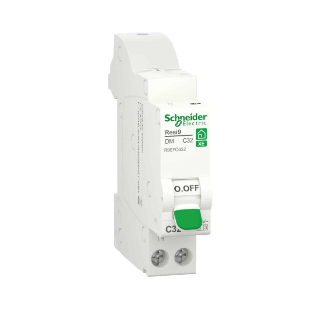 Disjoncteur modulaire - 1P + N - 32 A - Courbe C - Embrochable - Resi9 XE