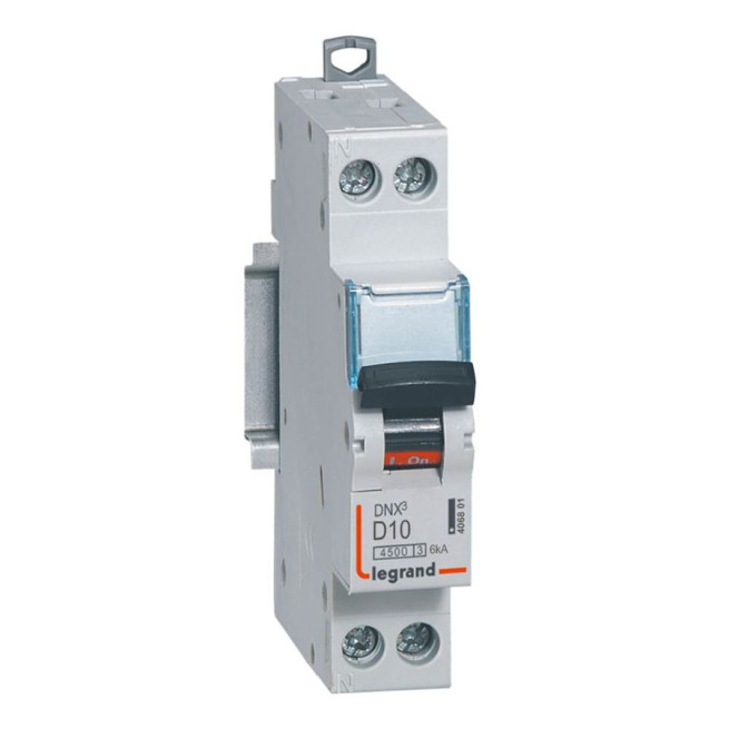 Disjoncteur - 1P + N - 10 A - Courbe D - Connexion vis - DNX³