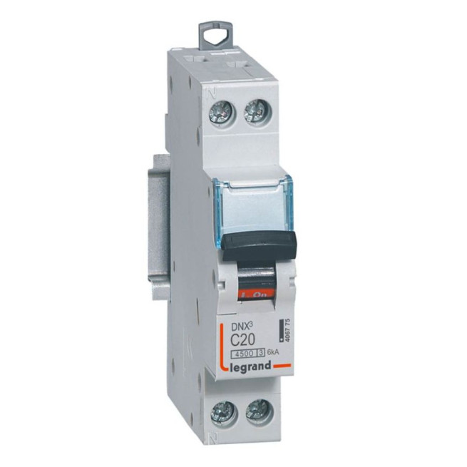 Disjoncteur - 1P + N - 20 A - Courbe C - Connexion vis - DNX³