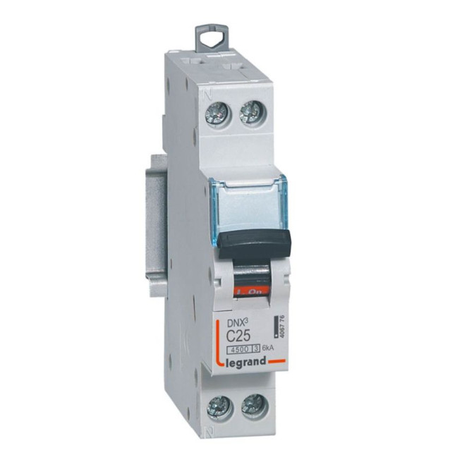 Disjoncteur - 1P + N - 25 A - Courbe C - Connexion vis - DNX³