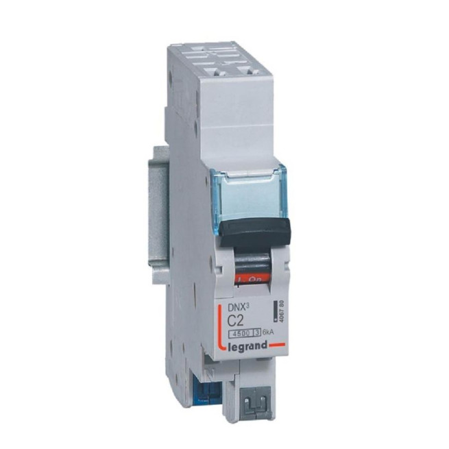 Disjoncteur - 1P + N - 2 A - Courbe C - Connexion auto - DNX³