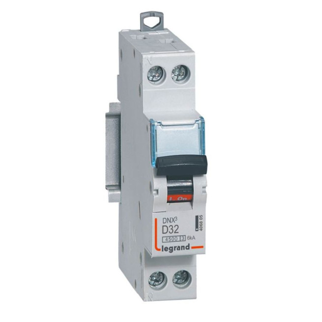 Disjoncteur - 1P + N - 32 A - Courbe D - Connexion vis - DNX³