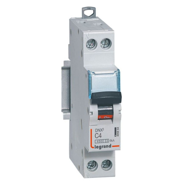 Disjoncteur - 1P + N - 4 A - Courbe C - Connexion vis - DNX³