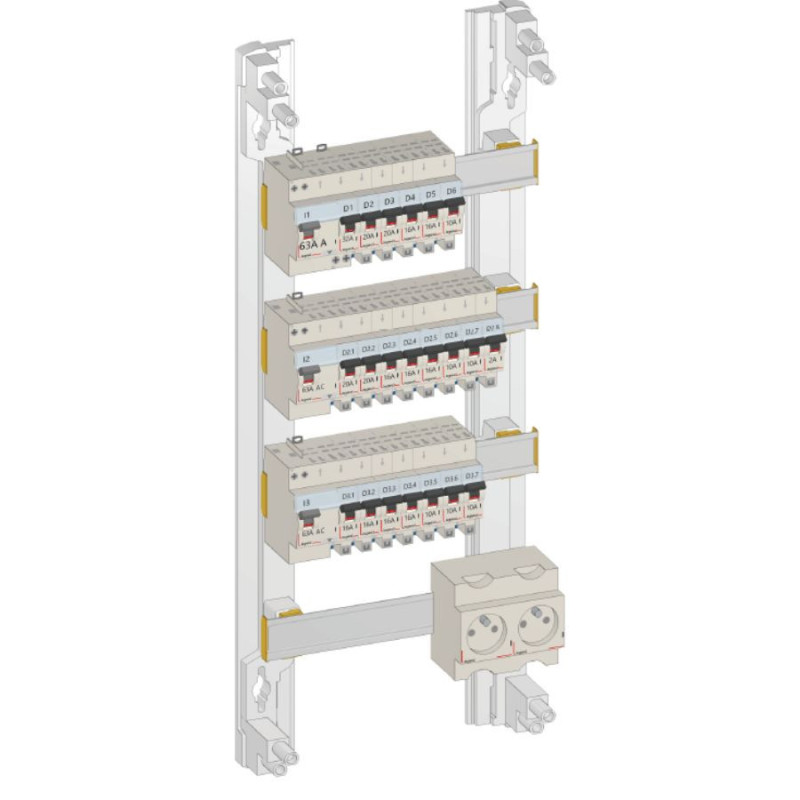 Tableau électrique Legrand 4 rangées 13 modules pré-équipé – Coffret Drivia maison individuelle