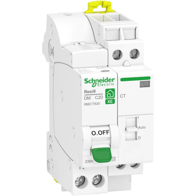Combiné disjoncteur + contacteur - 1P + N - 20 A - Courbe C - Embrochable - Resi9 XE