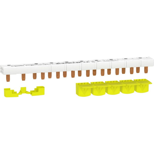 Peigne monobloc - 10 modules - 1P + N - 63 A - Avec cache dents 5 M - Resi9