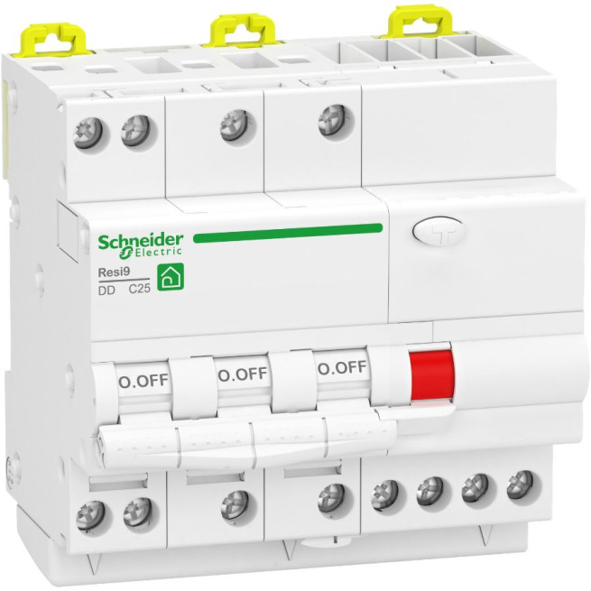 Disjoncteur différentiel - 3P + N - 20 A - 30 mA - Courbe C - Type Asi - Resi9