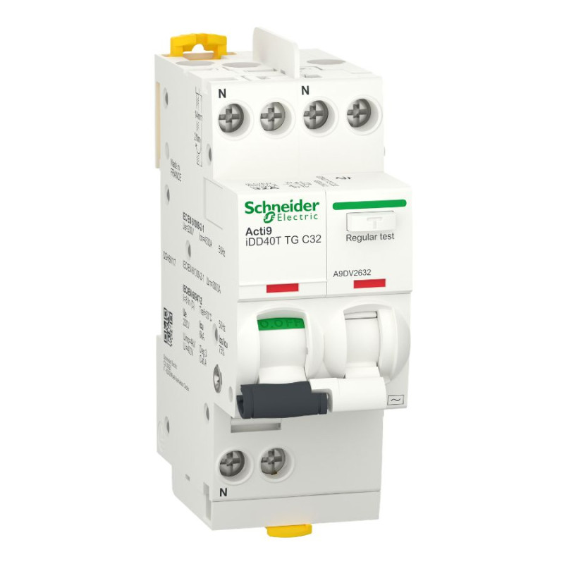 Disjoncteur différentiel - Tête de groupe - 1P + N - 32 A - 30 mA - Courbe C - Type AC - Acti9 iDD40T