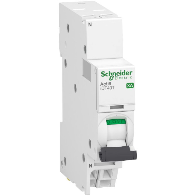 Disjoncteur modulaire - 1P + N - 16 A - Courbe C - 4500 A / 6 kA - Connexion auto - Acti9 iDT40 XA