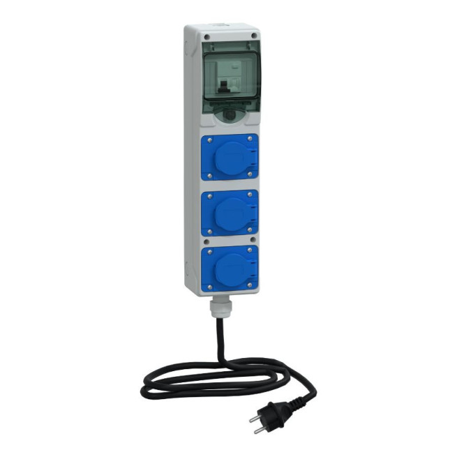 Coffret de chantier Schneider Mureva PFR10101 - 3 prises 16A avec cordon IP44