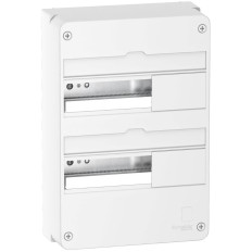 Coffret 2 rangées - 13 modules - Saillie - Blanc - Resi9